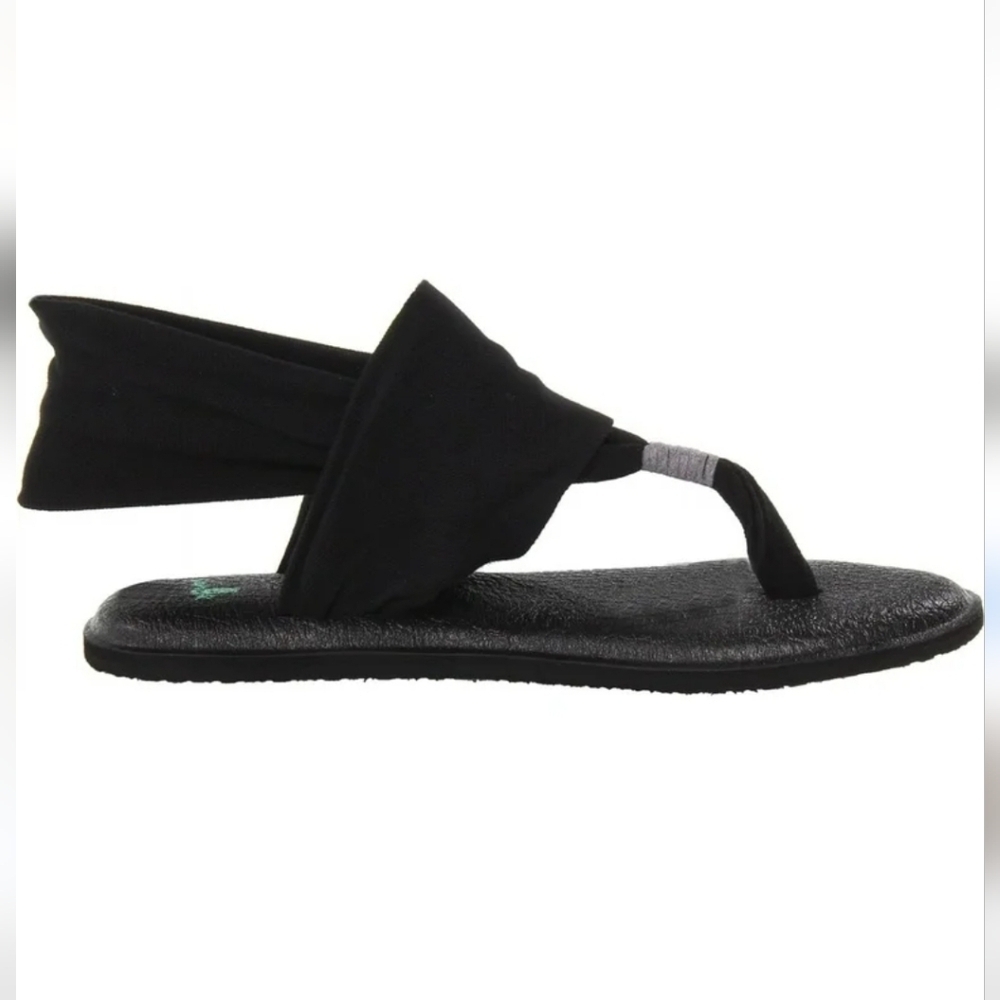 SANUK Women's Black Yoga Strappy Comfy Sandals size 10